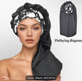 Long Satin Sleep Bonnet for Curly Hair, Braids & Dreadlocks – Polka Dot Print