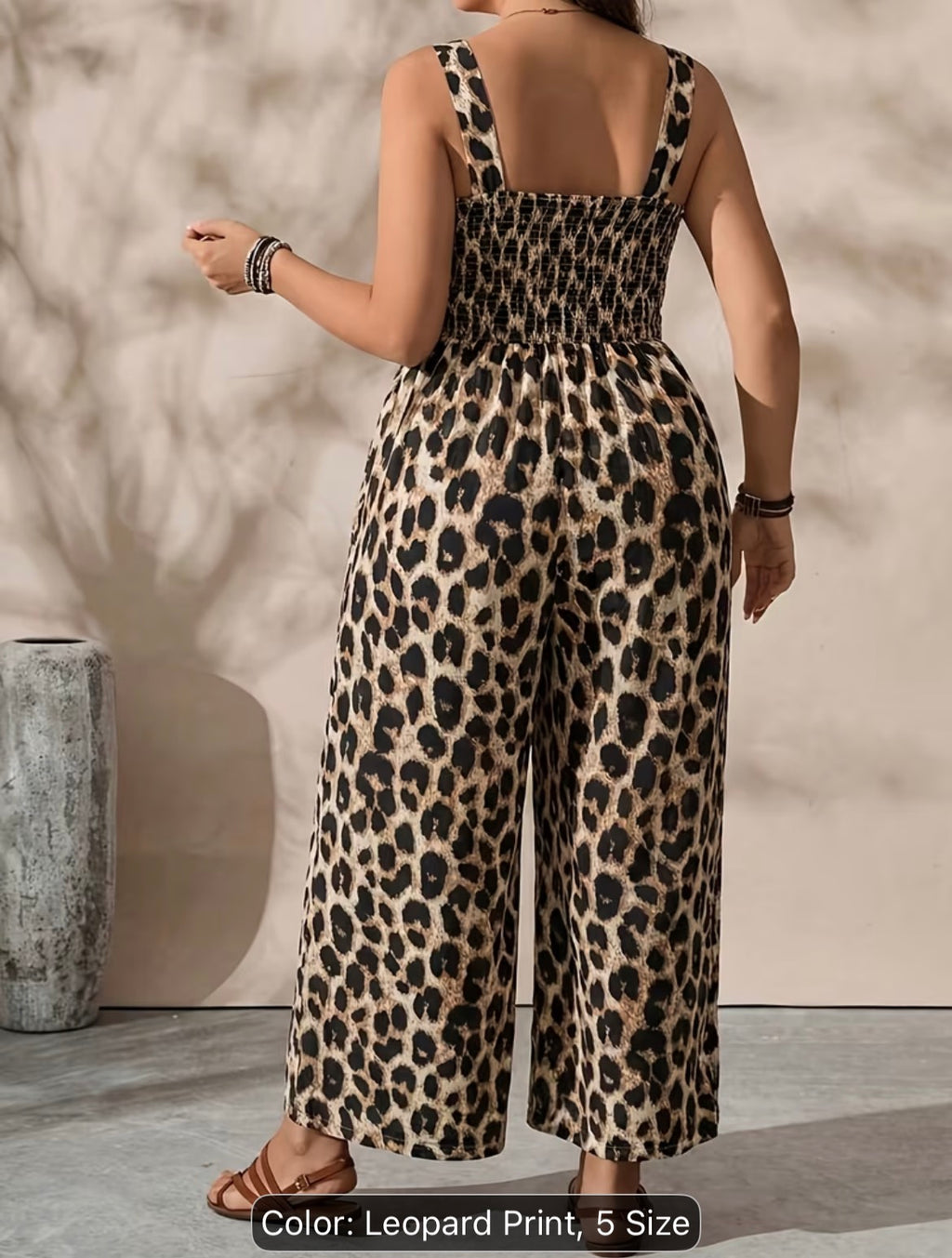 Plus Size Women’s Printed Casual Jumpsuit – Stylish Summer Vacation & Everyday Romper