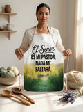 Delantal Cristiano Unisex con Diseño Religioso en Español – Delantal para Cocina y Parrillada