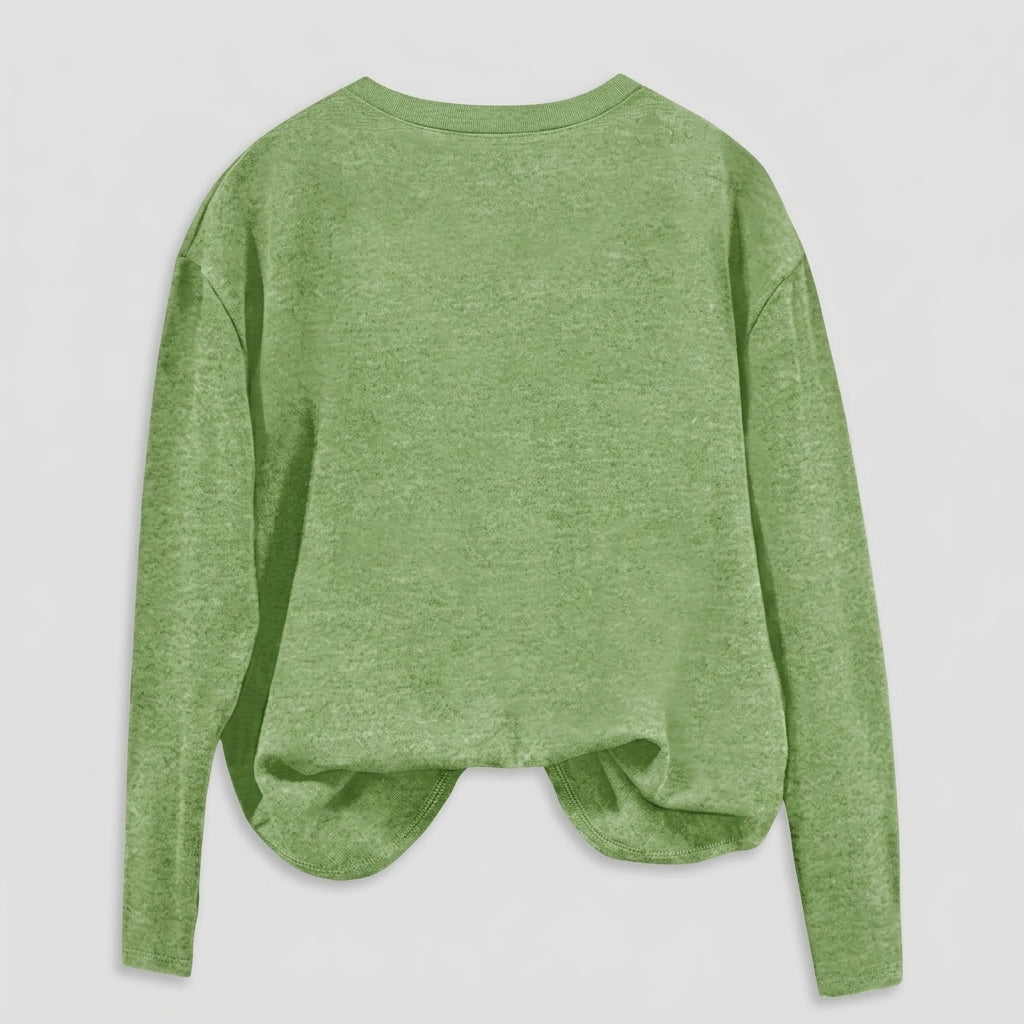 Women’s “With God” Floral Cross Long Sleeve Top – Elegant Faith-Inspired Style