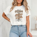 Camiseta Cristã Feminina “Eu Sou o Caminho” – Jesus, Fé & Propósito